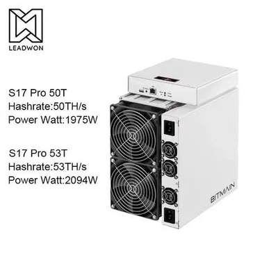 82dB Antคนขุดแร่ S17 Pro 50T 53T มือสองพร้อมพัดลมสูบคู่