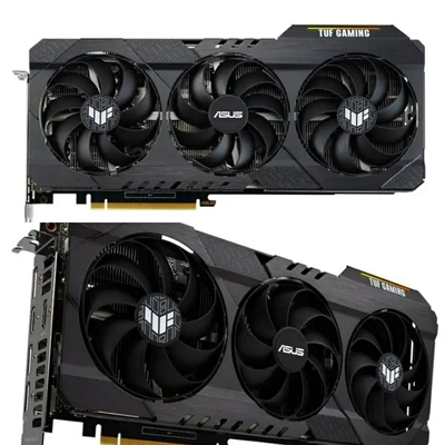 สีดำ ASUS TUF GeForce RTX 3060 OC 12GB 3584 CUDA 15000MHz เดี่ยว 8 Pin