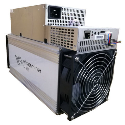 Microbt มือสอง Whatsคนขุดแร่ M21S 58T BTC เครื่องขุดเครือข่ายอีเธอร์เน็ต 60W/T